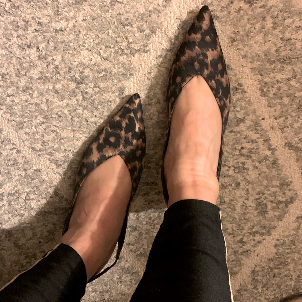 Zara Fabric leopard shoes brand new